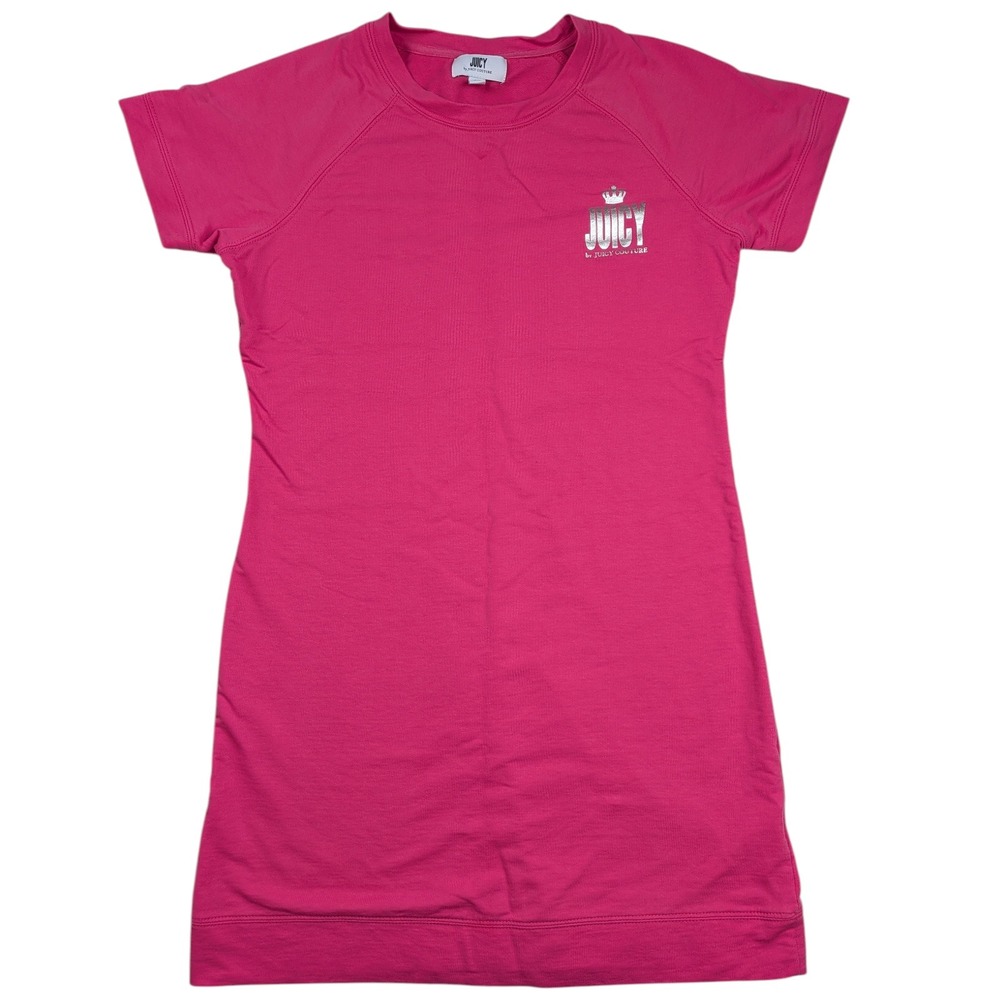 Juicy by Juicy Couture Terry Logo T-Shirt Dress Medium‎ Pink Barbiecore Preppy